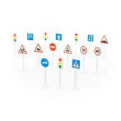 Набор дорожных знаков №1 (16 элементов) (в пакете) 64196 Набор дорожных знаков №1 (16 элементов) (в пакете) 64196